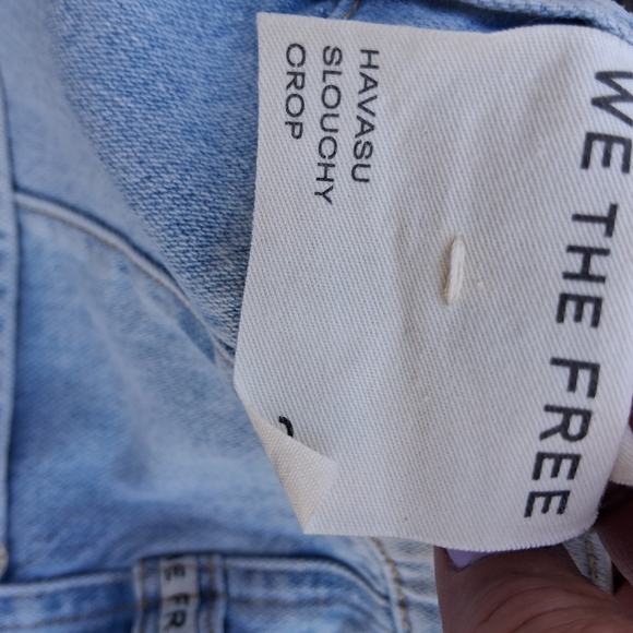 Free People Havasu Slouchy Longline Denim Shorts 27 Wide Leg Boho 90s Streetwear - Picture 7 of 12